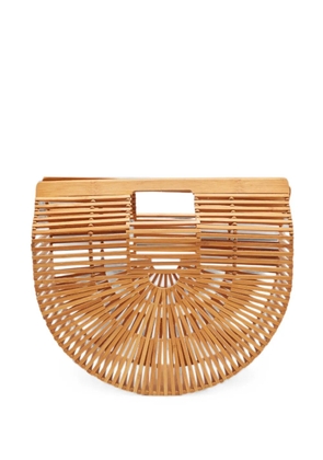Cult Gaia bamboo clutch bag - Brown