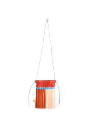 MULTITUDES BAGS pleated drawstring shoulder bag - Orange