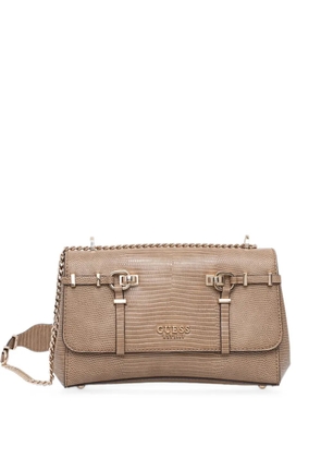GUESS USA lizard-effect shoulder bag - Neutrals