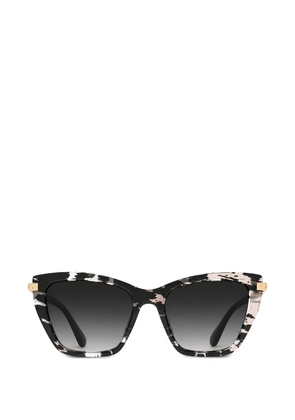 Furla abstract-pattern cat-eye sunglasses - Black