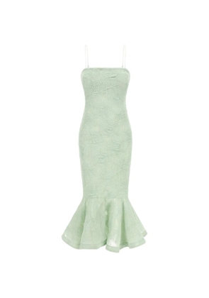 ROTATE BIRGER CHRISTENSEN floral-jacquard sleeveless maxi dress - Green