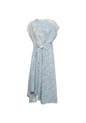 Max Mara floral-print asymmetrical midi dress - Blue