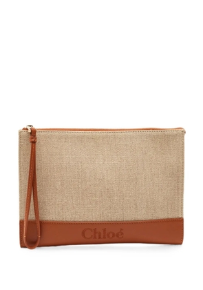 Chloé Pre-Owned Sense wristlet pouch - Neutrals