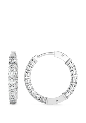 Diamond Essentials laboratory-grown diamond hoop earrings - Silver