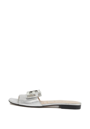 Gucci Pre-Owned Madelyn crystal-set sandals - Grey
