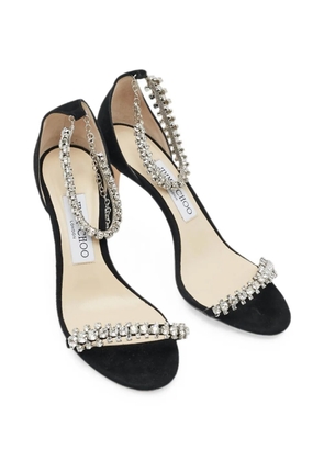 Jimmy Choo Pre-Owned Shiloh crystal-embellished sandals - Black
