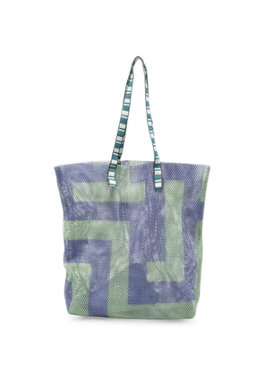 Épice geometric-print mesh shoulder bag - Purple