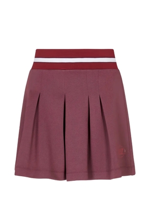Ea7 Emporio Armani pleated logo-print mini skirt - Red