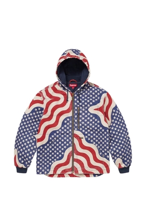 Supreme flag-print quilted jacket - Blue