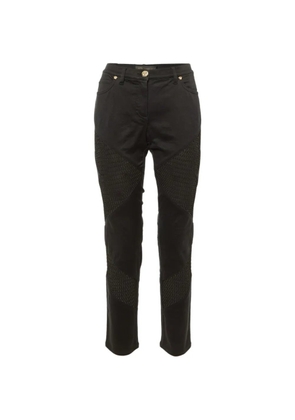 Versace Pre-Owned mesh-panelled slim-fit jeans - Black