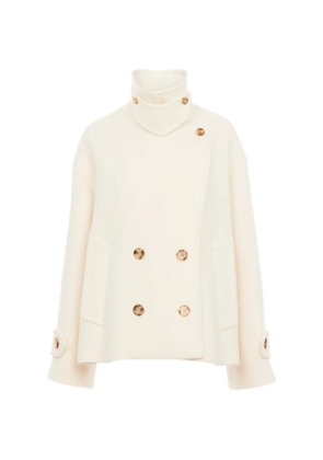 Chloé double-breasted high-neck coat - Neutrals