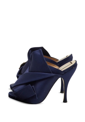 Nº21 Raso Knot crystal-embellished mules - Blue