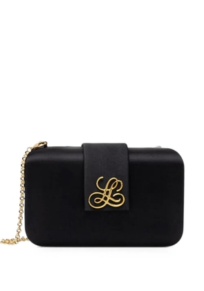 LUISA SPAGNOLI small Intuito logo-plaque clutch bag - Black