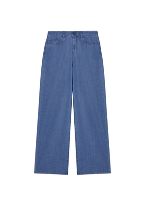 Emporio Armani eagle club J8B wide-leg turn-up jeans - Blue