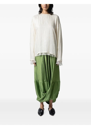 Muller Of Yoshiokubo draped balloon maxi skirt - Green