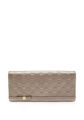 Gucci Pre-Owned Mayfair Guccissima bow continental wallet - Pink