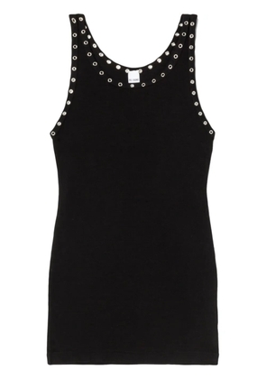 RE/DONE eyelet stretch-cotton tank dress - Black