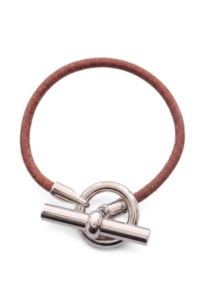 Hermès Pre-Owned 2000s Glennan leather bracelet - Silver