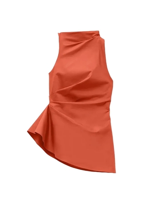 Alexander McQueen draped asymmetric top - Orange