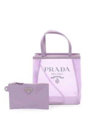 Prada Pre-Owned 2010s Rete Paillettes tote bag - Purple
