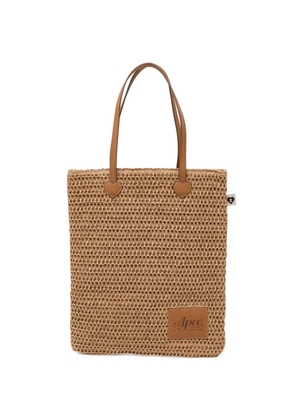 APEE™ by *A BATHING APE® logo-patch tote bag - Neutrals