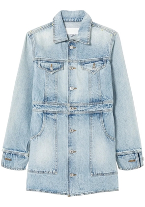 RE/DONE Trucker spread-collar organic cotton denim dress - Blue