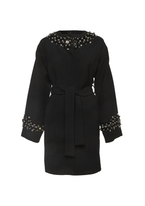 Dolce & Gabbana Pre-Owned beaded belted coat - Black