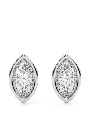 Diamond Essentials post-back-fastening diamond earrings - Silver