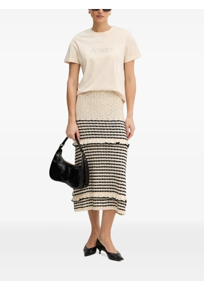 Pollini Viktoria logo-debossed tote bag - Black