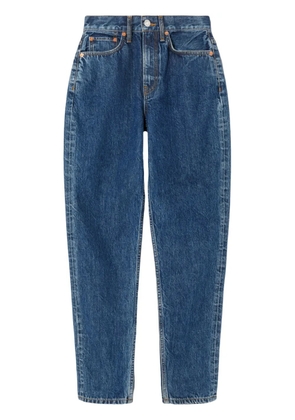 RE/DONE Taper high-rise tapered jeans - Blue