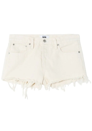 RE/DONE mid-rise denim shorts - White