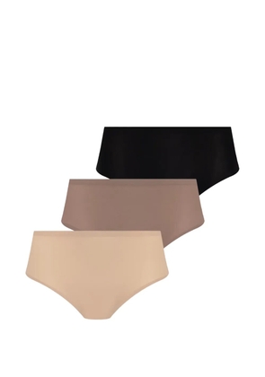 Chantelle Shorty seamless stretch briefs (set of three) - Black