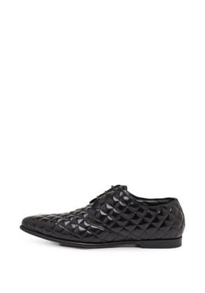 Dolce & Gabbana Pre-Owned quilted leather derby shoes - Black