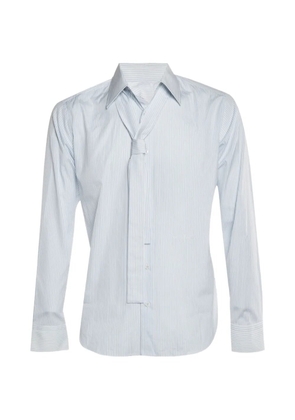 Louis Vuitton Pre-Owned pinstripe-print tie-detail shirt - White