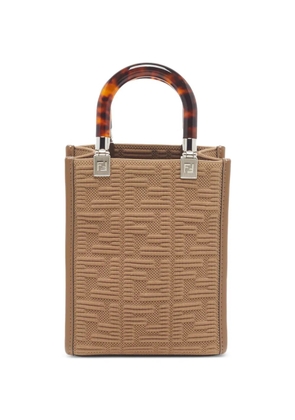 Fendi Pre-Owned 2021 Sunshine Zucca embossed tote bag - Neutrals