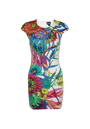 Just Cavalli Vintage floral-print cap-sleeve mini dress - White