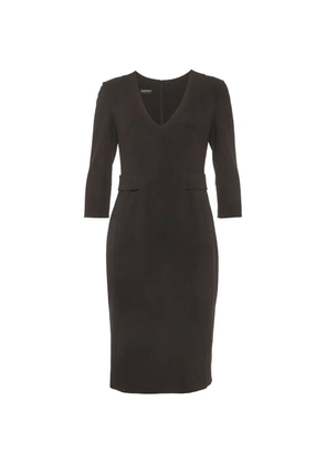 Emporio Armani Pre-Owned V-neck midi dress - Black