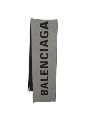 Balenciaga Pre-Owned logo-motif scarf - Grey