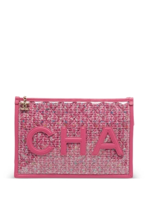 CHANEL Pre-Owned logo clutch bag - Pink