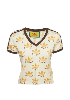 Gucci Pre-Owned x adidas Trefoil T-shirt - Neutrals
