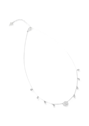 GUESS USA Aurora crystal-embellished charm necklace - Silver
