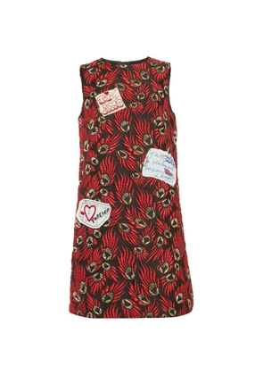 Dolce & Gabbana Pre-Owned patch-detail sleeveless mini dress - Black
