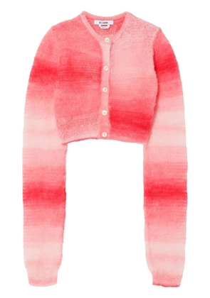 RE/DONE gradient-effect cropped cardigan - Red
