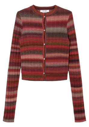 RE/DONE ribbed crew-neck cardigan - Red