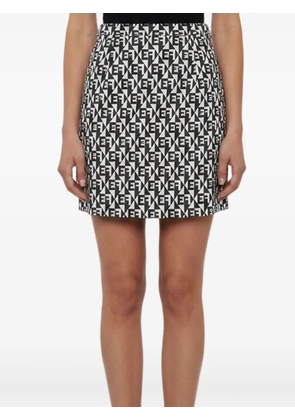 Elisabetta Franchi Monogram stretch crepe mini skirt - White