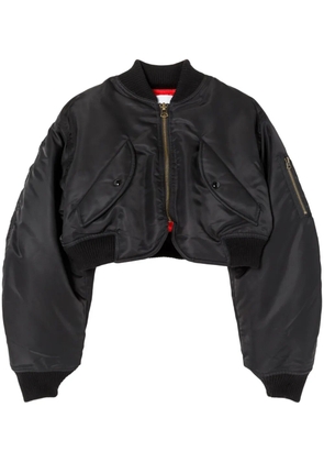RE/DONE cropped bomber jacket - Black