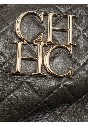 Carolina Herrera Vintage quilted chain-link tote bag - Brown