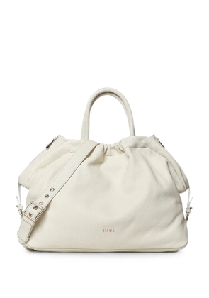 BIASIA logo-detail grained handbag - Neutrals