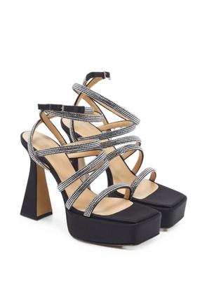 MACH & MACH Sydney crystal-embellished sandals - Black