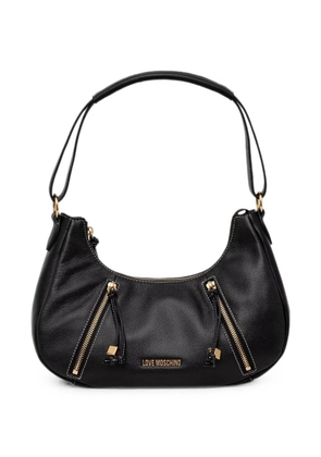 Love Moschino logo-lettering zip-detail tote bag - Black